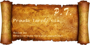 Prauda Tarzícia névjegykártya